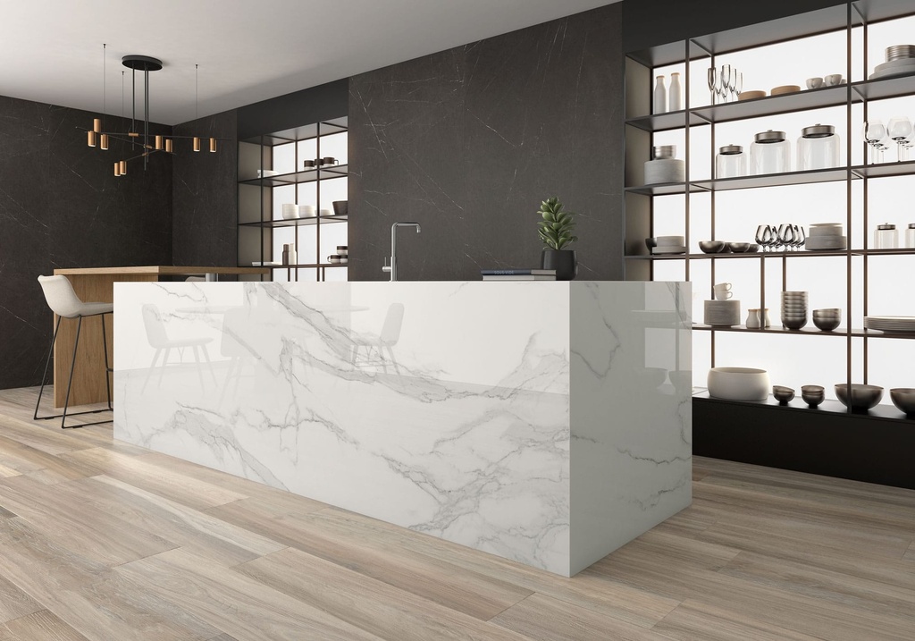 [MAT-ARKLAM-ESTATUARIO-POLISHED-1200-X-3000-12MM] Feinsteinzeug — Estatuario Polished 1200 x 3000 - 12mm