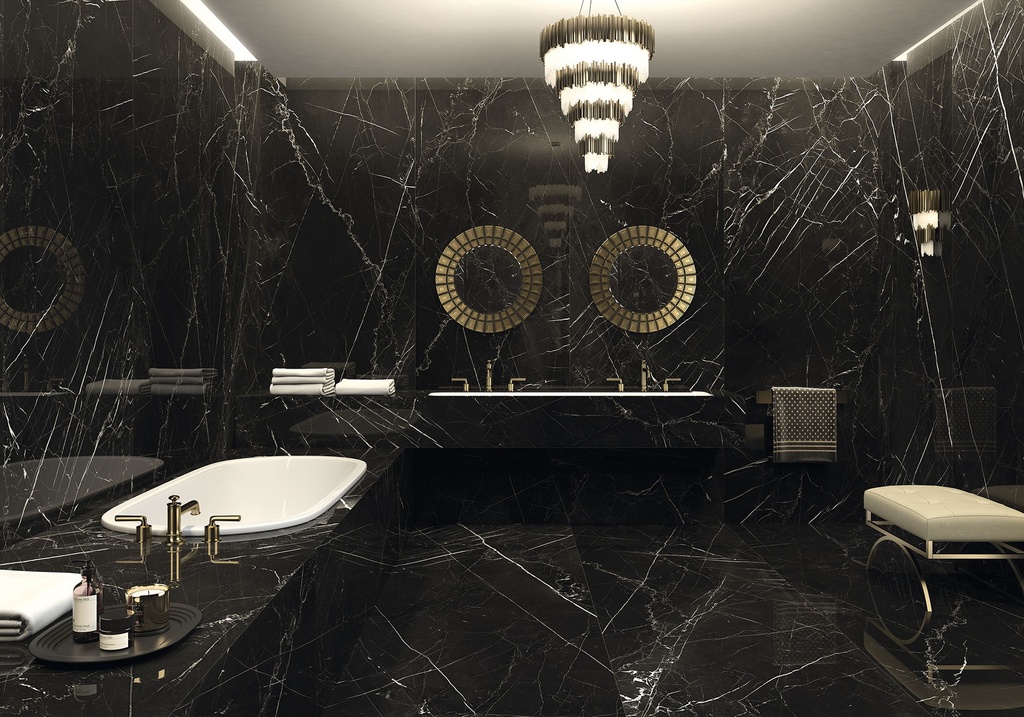 Porcelain — Negro Marquina 1000 x 3000 - 6mm