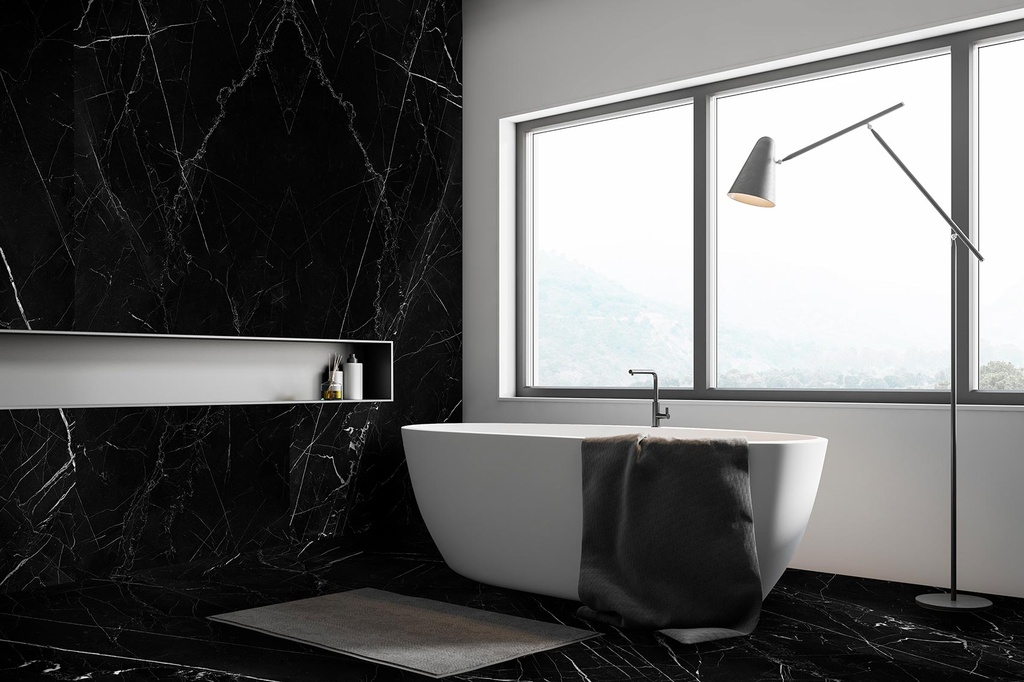 Feinsteinzeug — Negro Marquina Silk 1000 x 3000 - 6mm