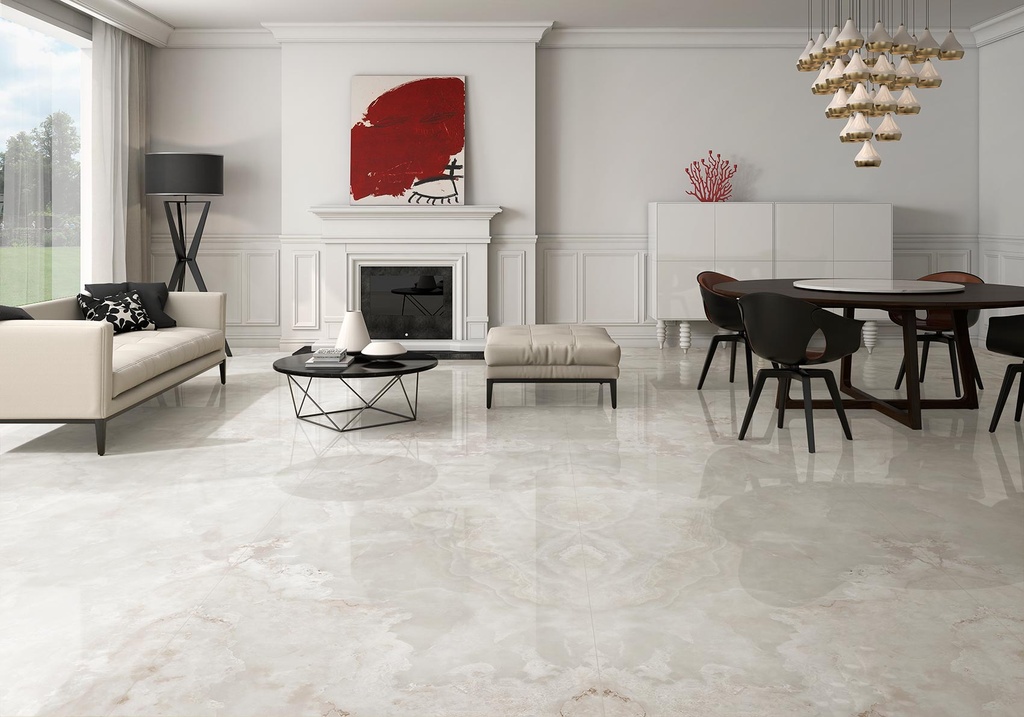 Feinsteinzeug — Onix Pearl Polished 1200 x 3000 - 6mm
