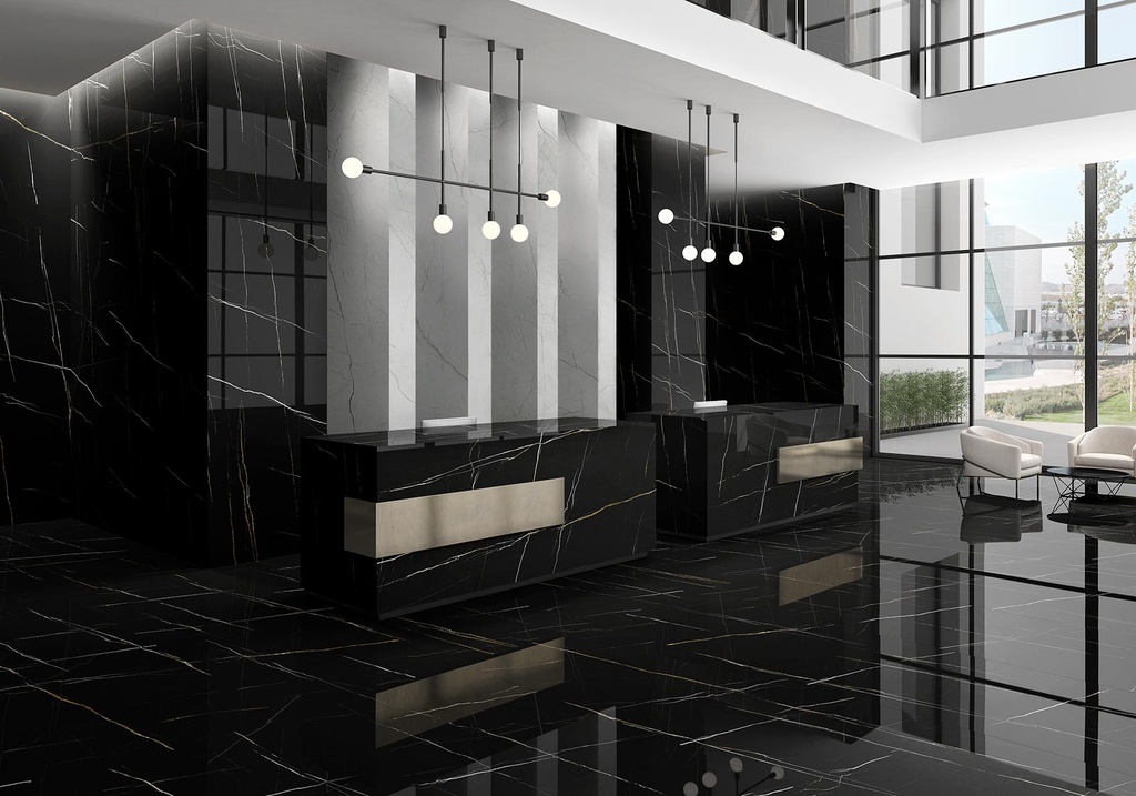 Porcelain — Sahara Noir Polished 1000 x 3000 - 6mm