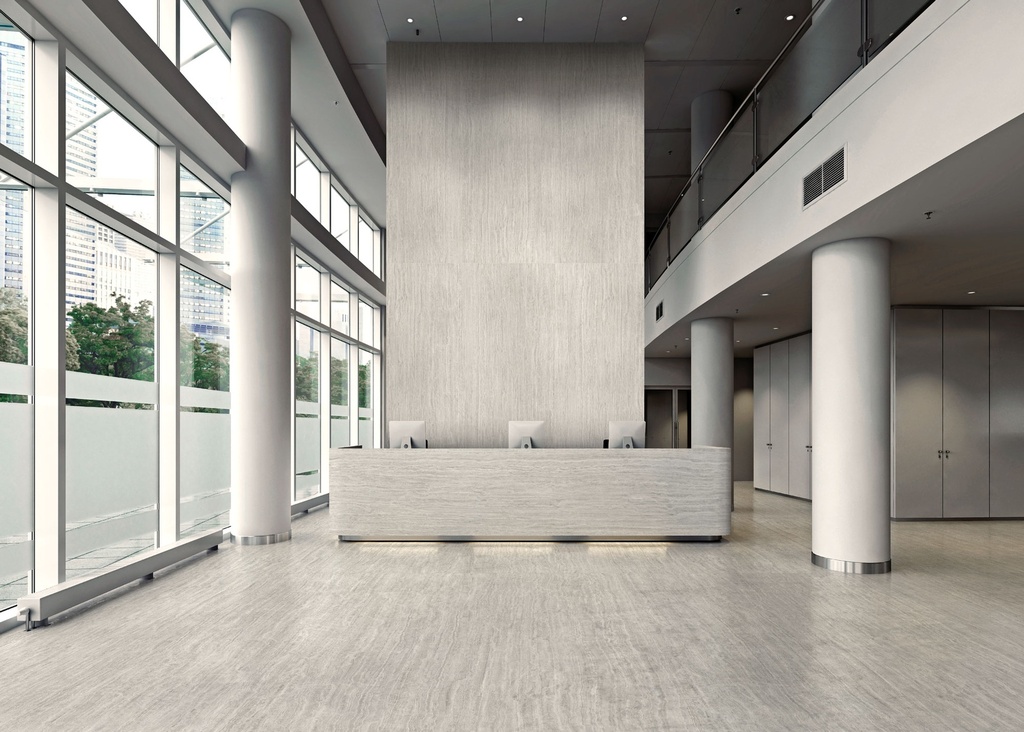 Feinsteinzeug — Travertino Grey River Washed 1200 x 3000 - 6mm